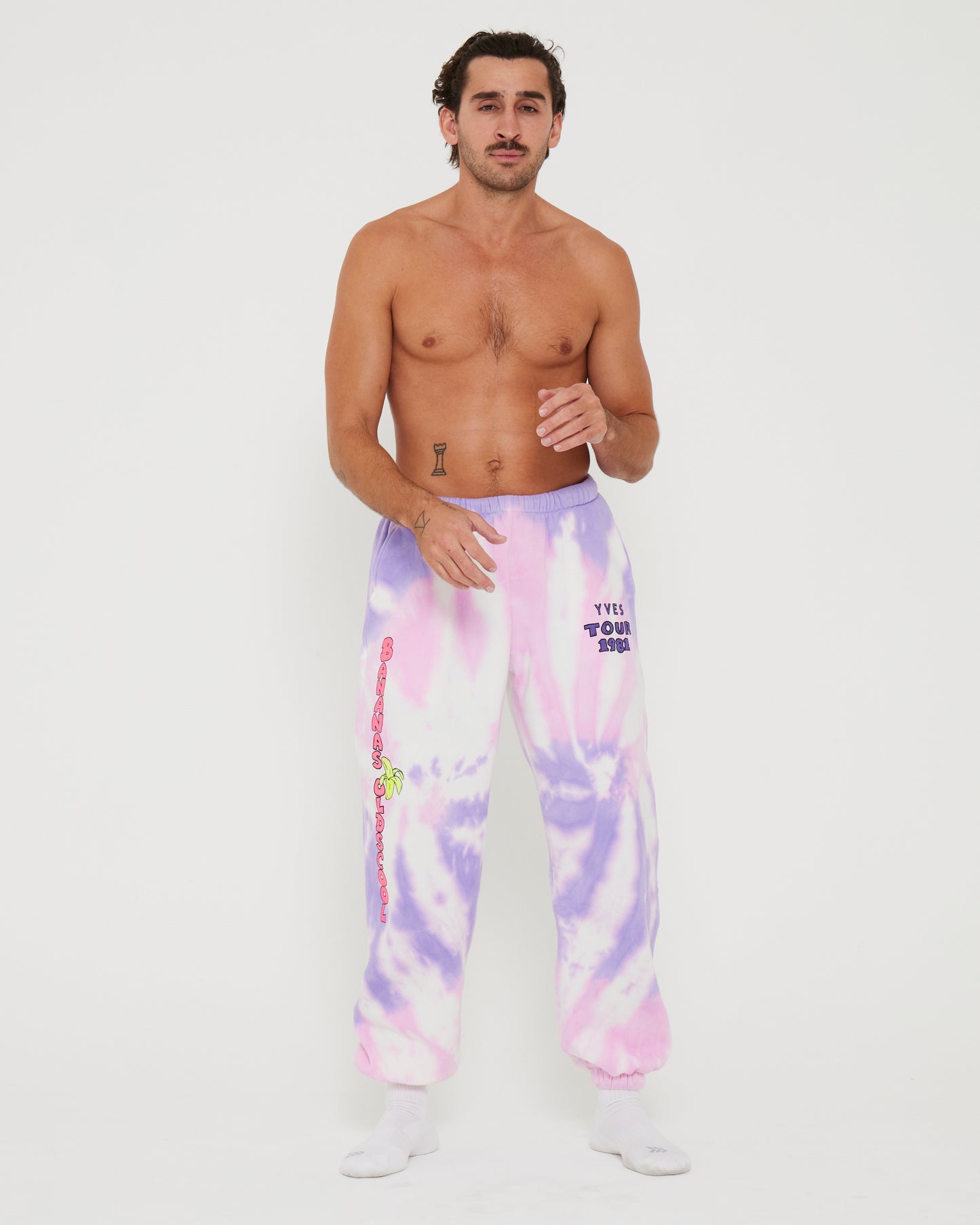 Banana Old'Scool Sweatpant - Pink and Purple Tie Dye