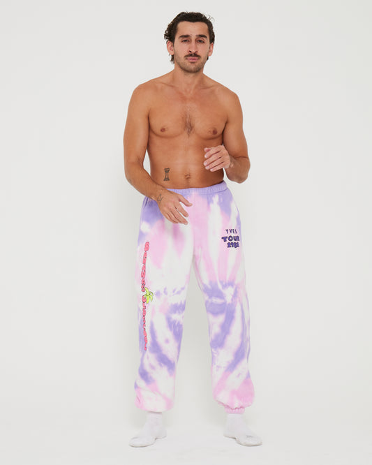 Banana Old'Scool Sweatpant - Pink and Purple Tie Dye