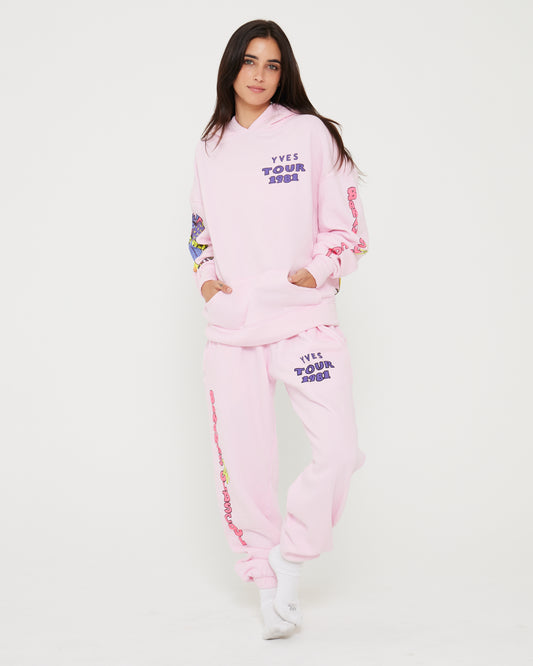 Banana Old'Scool Hoodie - Baby Pink
