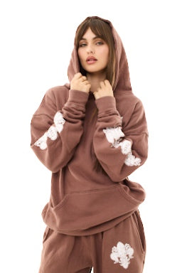 Brown Fleur De Lis Hoodie