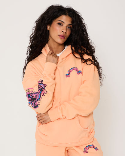 Tangerine Fleur de Yves Unisex Pullover Hoodie