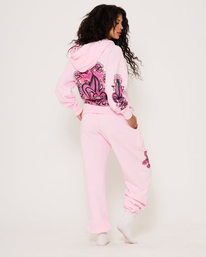 Pink Fleur de Yves Unisex Sweatpants