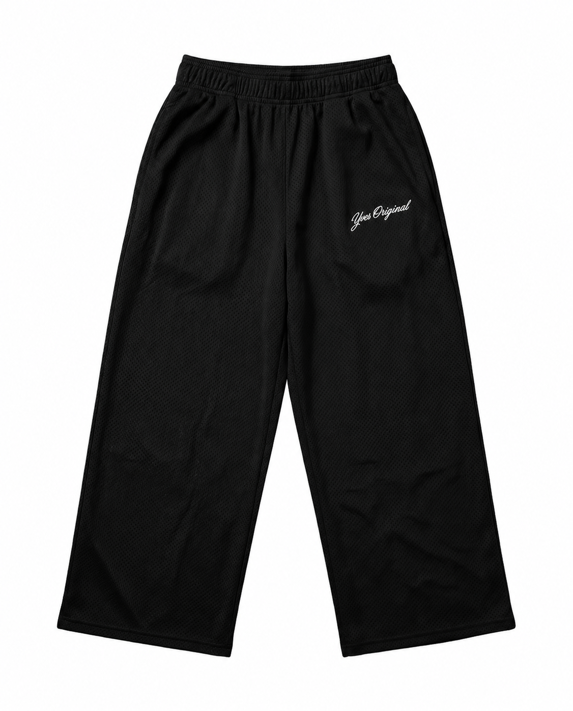 Black Signature Logo Mesh Pants