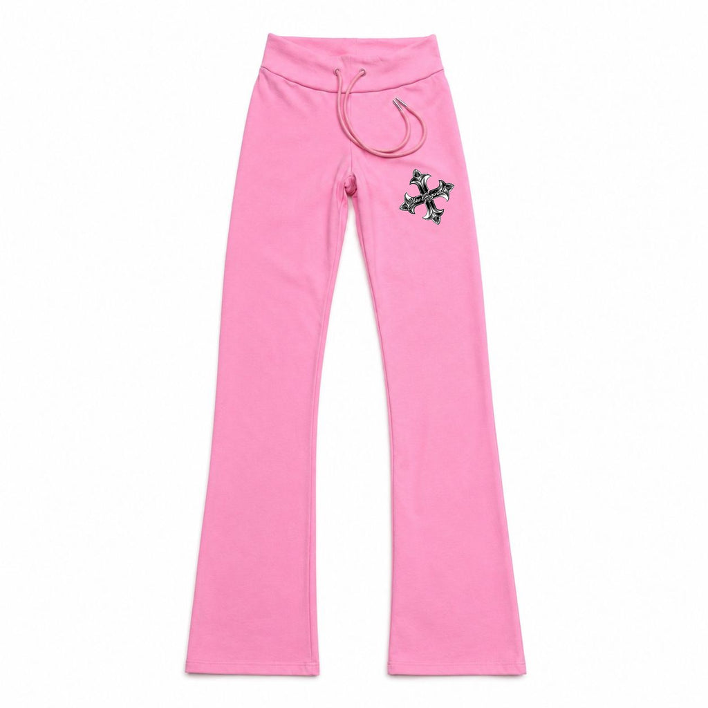 Pink Chrome Fleur Sherpa Pants