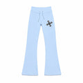 Blue Chrome Fleur Y2K Sherpa Pants