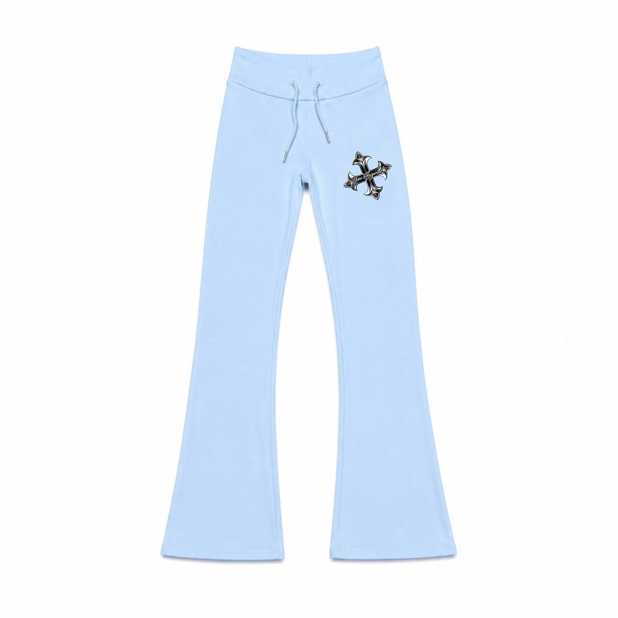 Blue Chrome Fleur Y2K Sherpa Pants