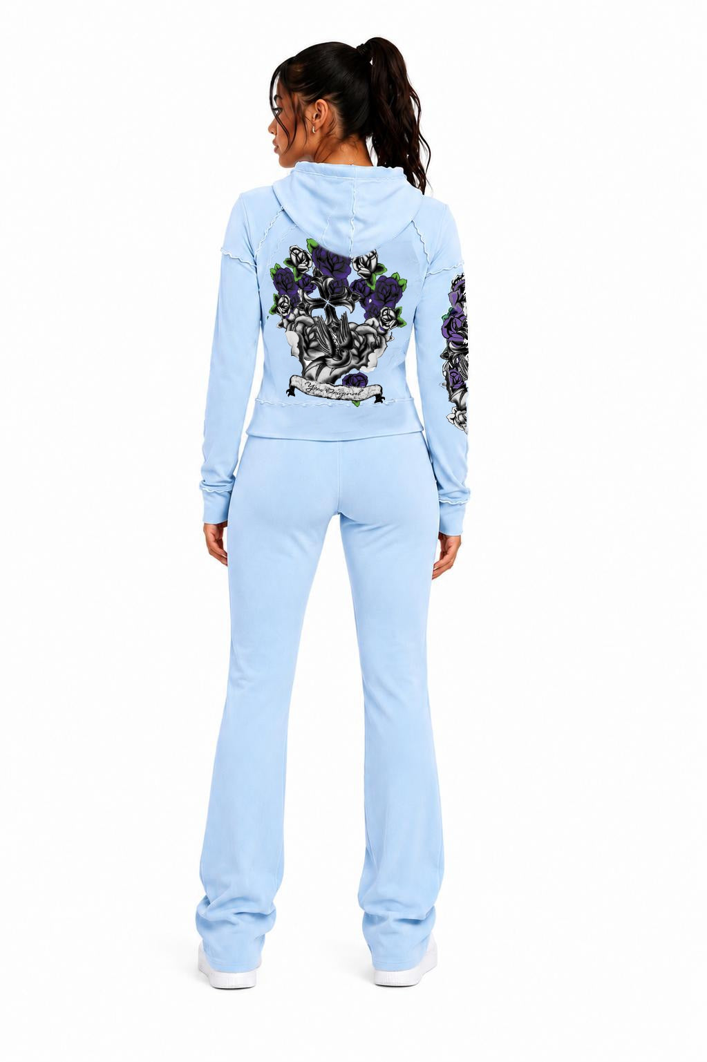Blue Chrome Fleur Sherpa Pants