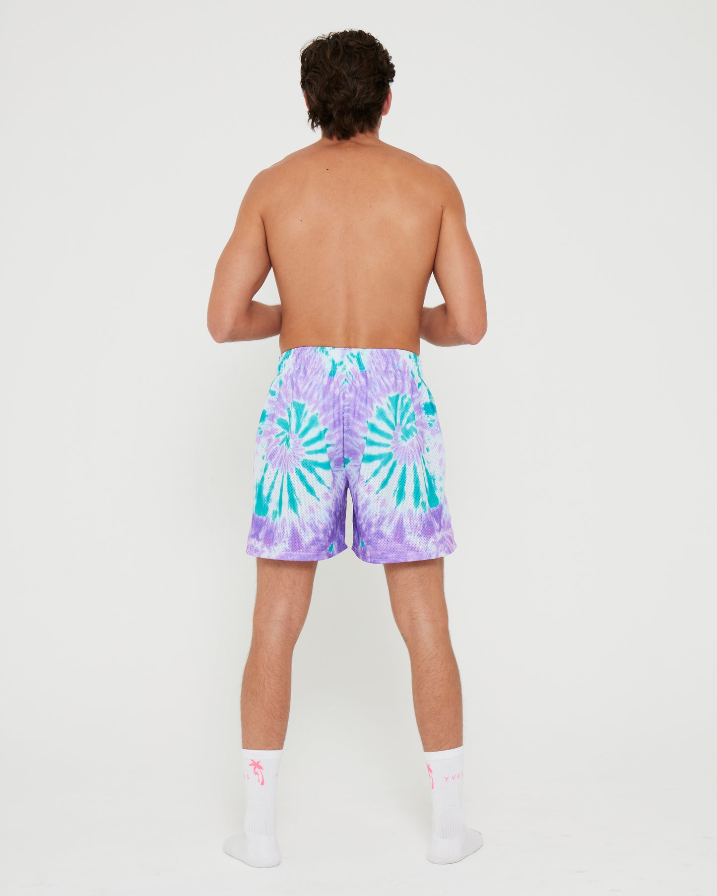 Shorts - Jade and Purple Tie dye