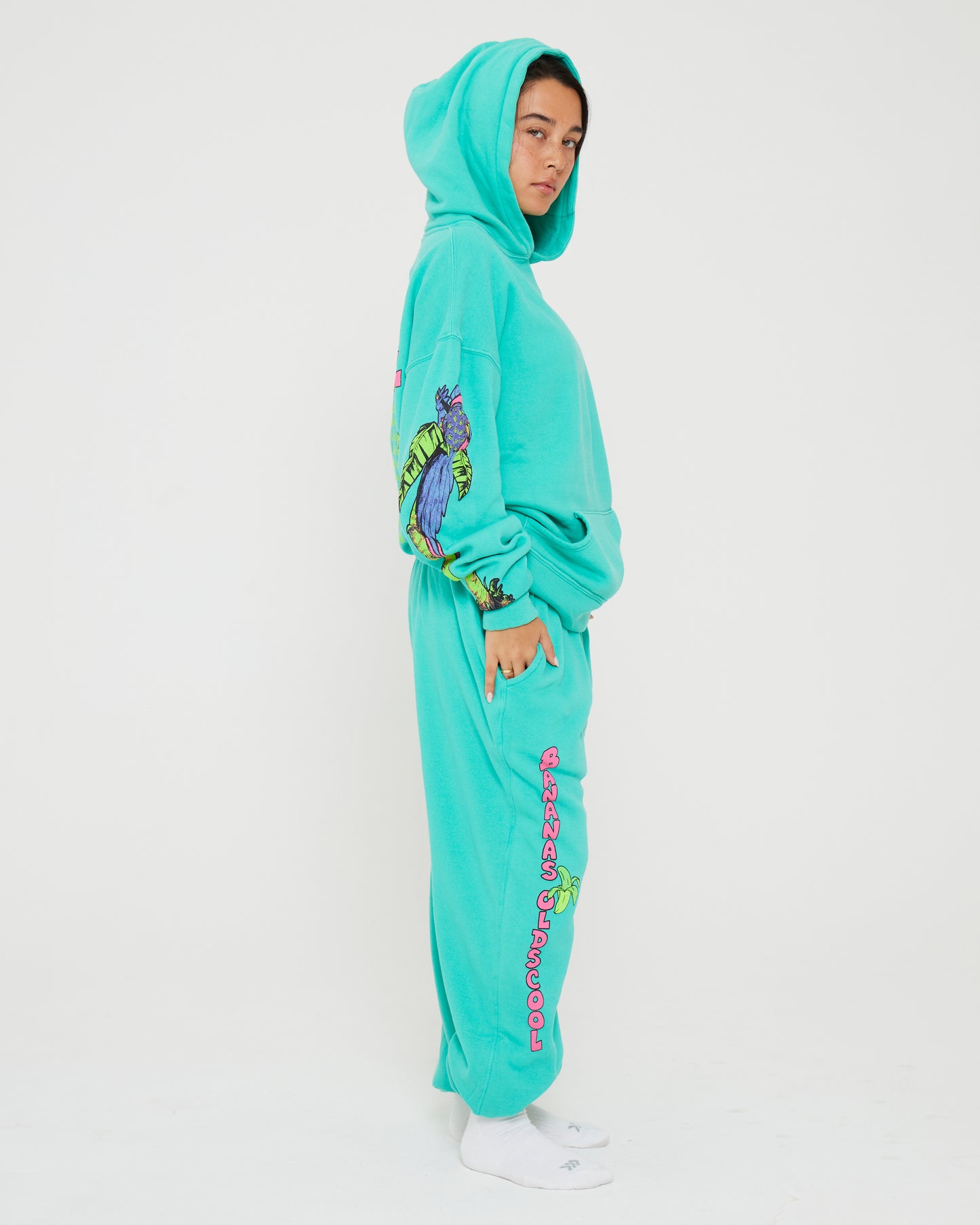 Banana Old'Scool Hoodie - Jade