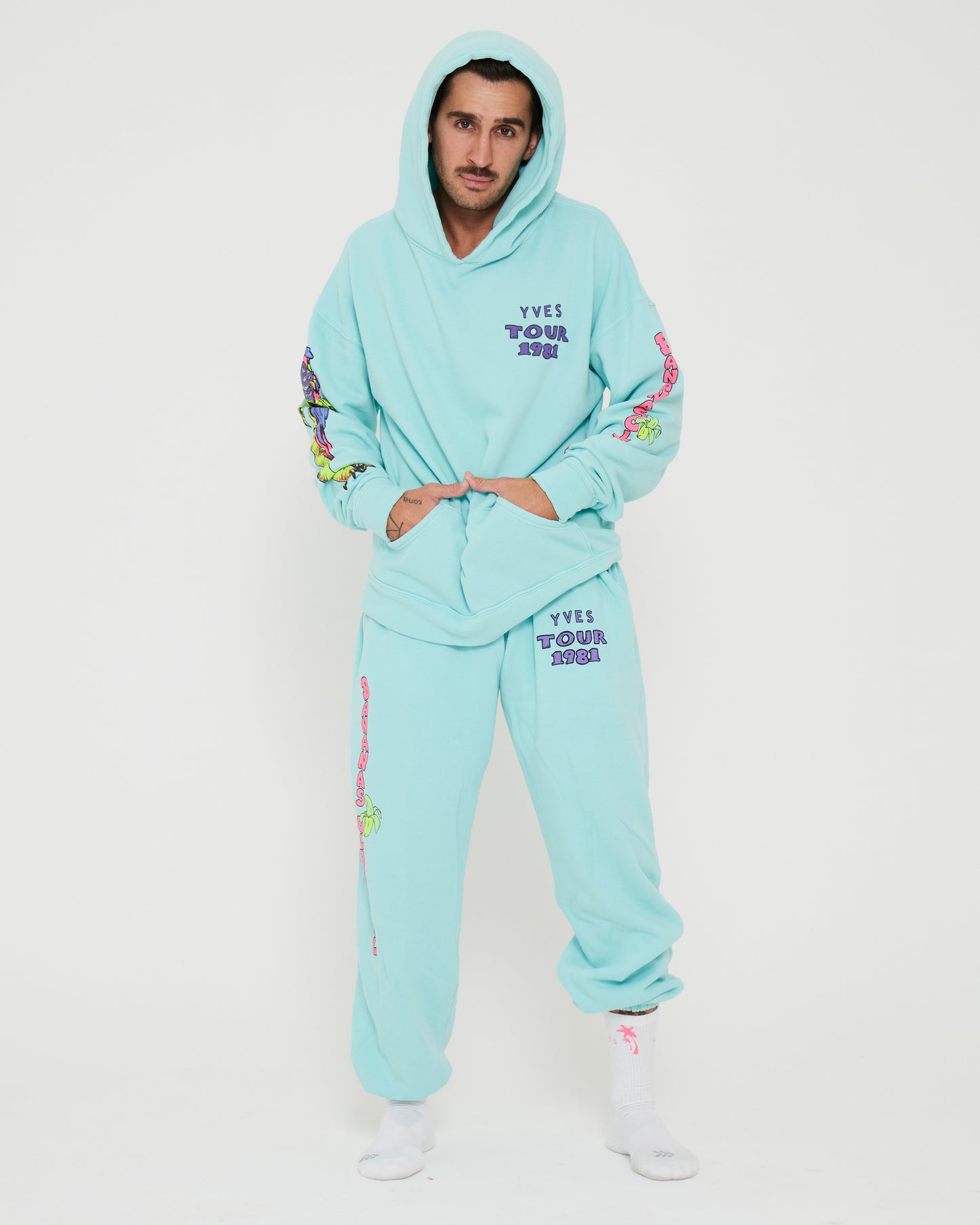 Banana Old'Scool Hoodie - Sky Blue