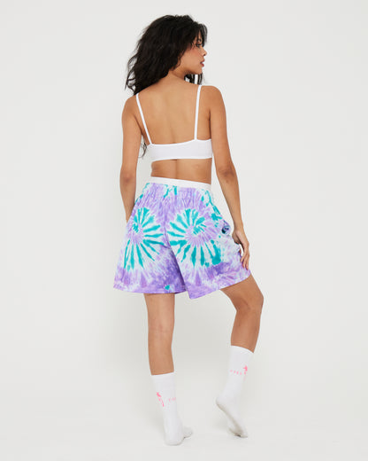 Shorts - Jade and Purple Tie dye