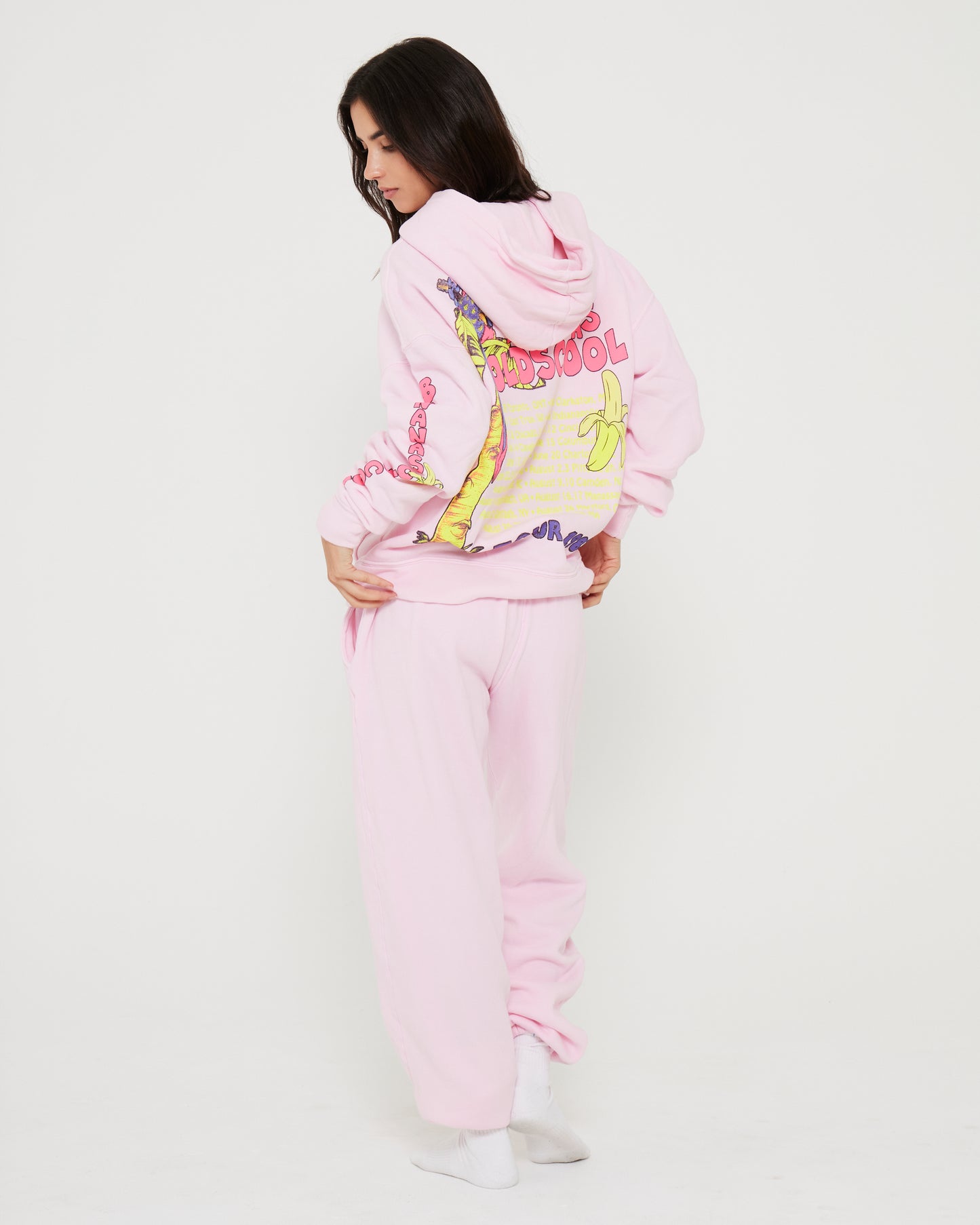 Banana Old'Scool Hoodie - Baby Pink