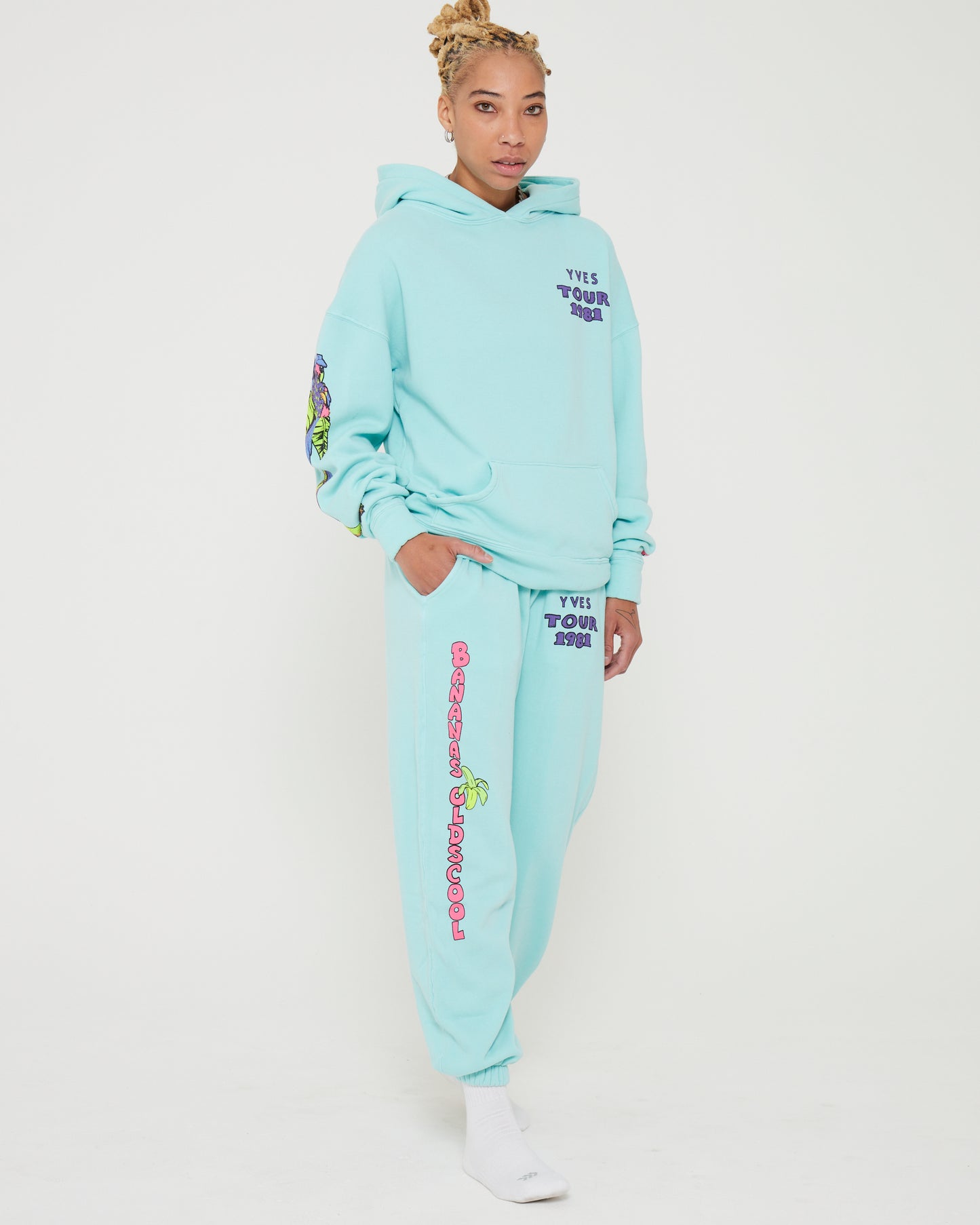 Banana Old'Scool Hoodie - Sky Blue