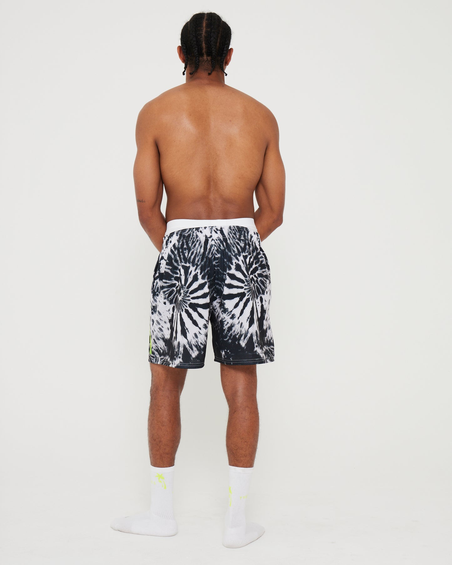 Shorts -  Black and White Tie Dye