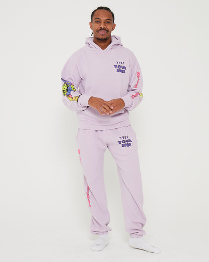 Banana Old'Scool Hoodie - Light Purple