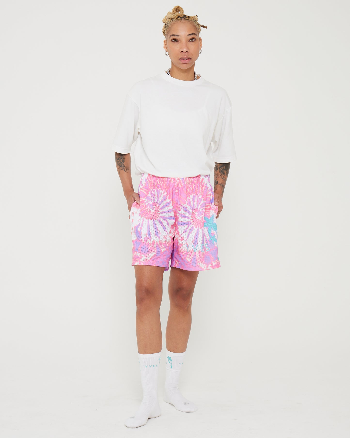 Shorts - Pink and Purple Tie dye